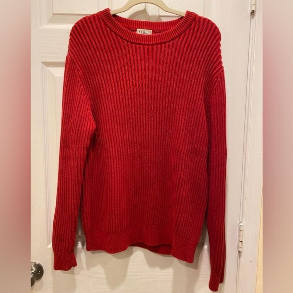 CLEARANCE L.L.Bean Sweater, sz L, Mens. Red.